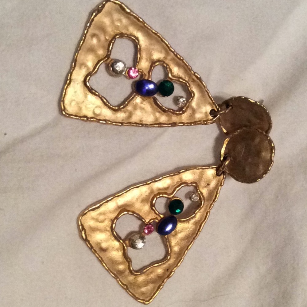 JJ 1988 Brushed Gold Earrings